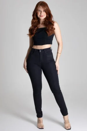 Calça Jeans Sawary Skinny Preta – 275004