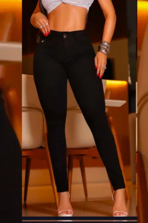 Calça Jeans Feminina Premium Collection Preta – C463-01