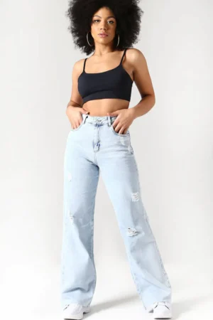 CALÇA JEANS SAWARY WIDE LEG – 270996