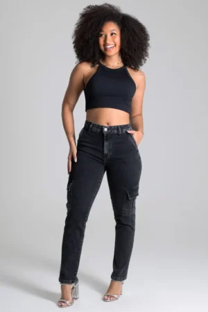 Calça Jeans Sawary Reta Cargo – 277648