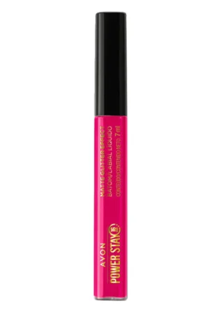 Batom Líquido Matte Glitter Effect Avon Power Stay