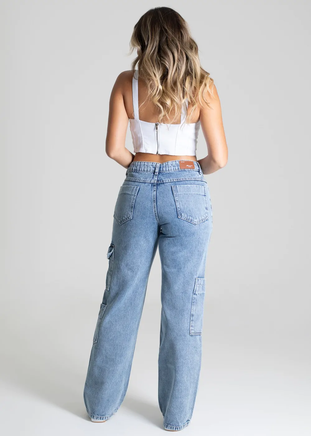 CALÇA JEANS SAWARY WIDE LEG CARGO - Imagem 3