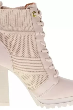 Bota feminina coturno vizzano Knit e Napa