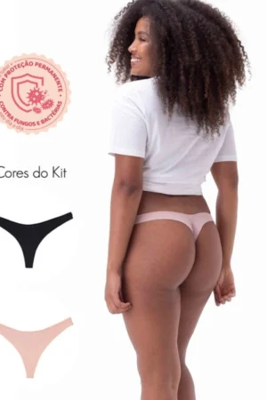 Kit 02 unidades calcinha em microfibra fio dental – 2Rios