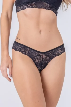 Calcinha fio dental de renda, modelo mini caleçon 2Rios