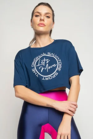 CROPPED AMPLO ESPORTIVO MANGA CURTA LET’S MOVE MALHA