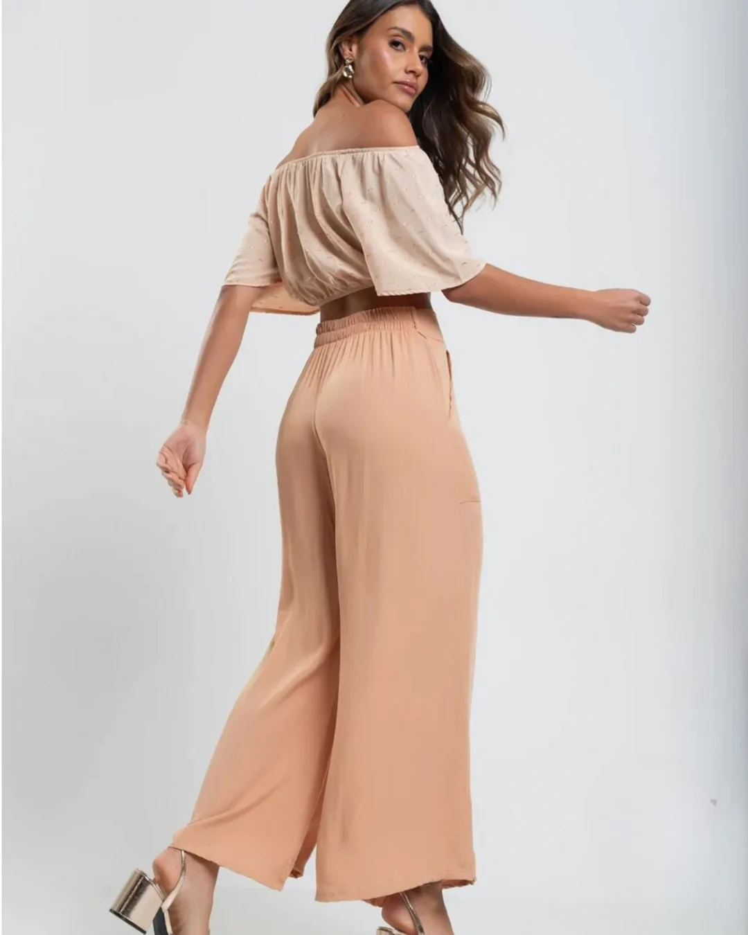 Cropped blusa Ciganinha Lurex Salvatore Fashion - Imagem 2