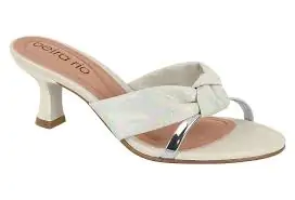 Sandalia Tamanco Salto Taça Strass Beira Rio Conforto - Imagem 2