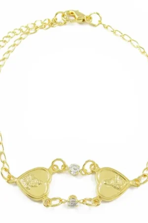 Pulseira escapulário folheado ouro 18K – Semi-jóia