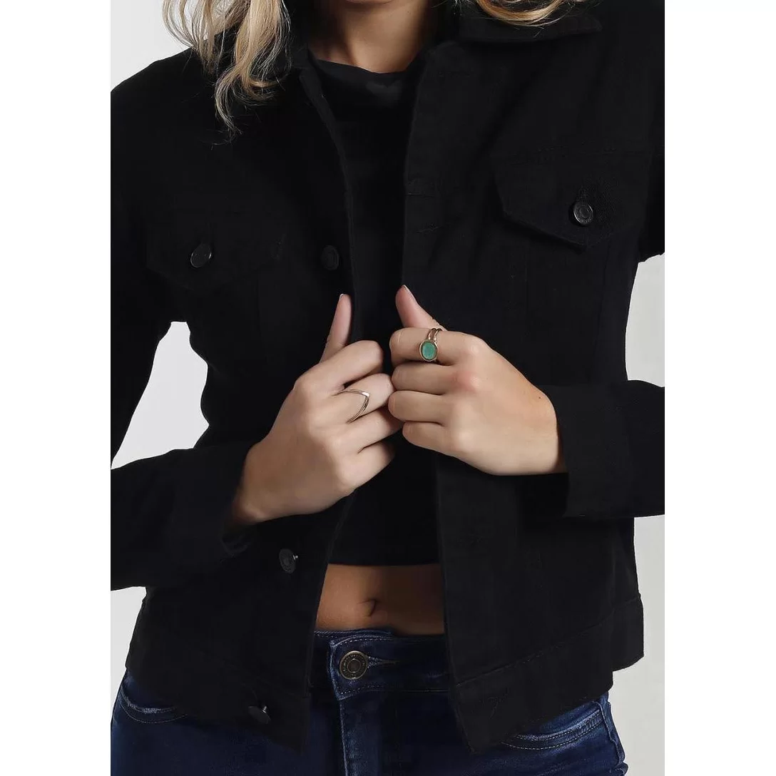 Jaqueta Sarja Sawary Black G - Imagem 3