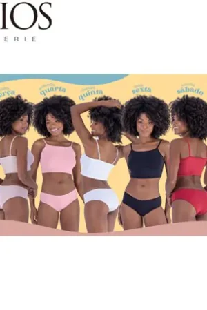 Kit com sete calcinhas em microfibra 2 rios