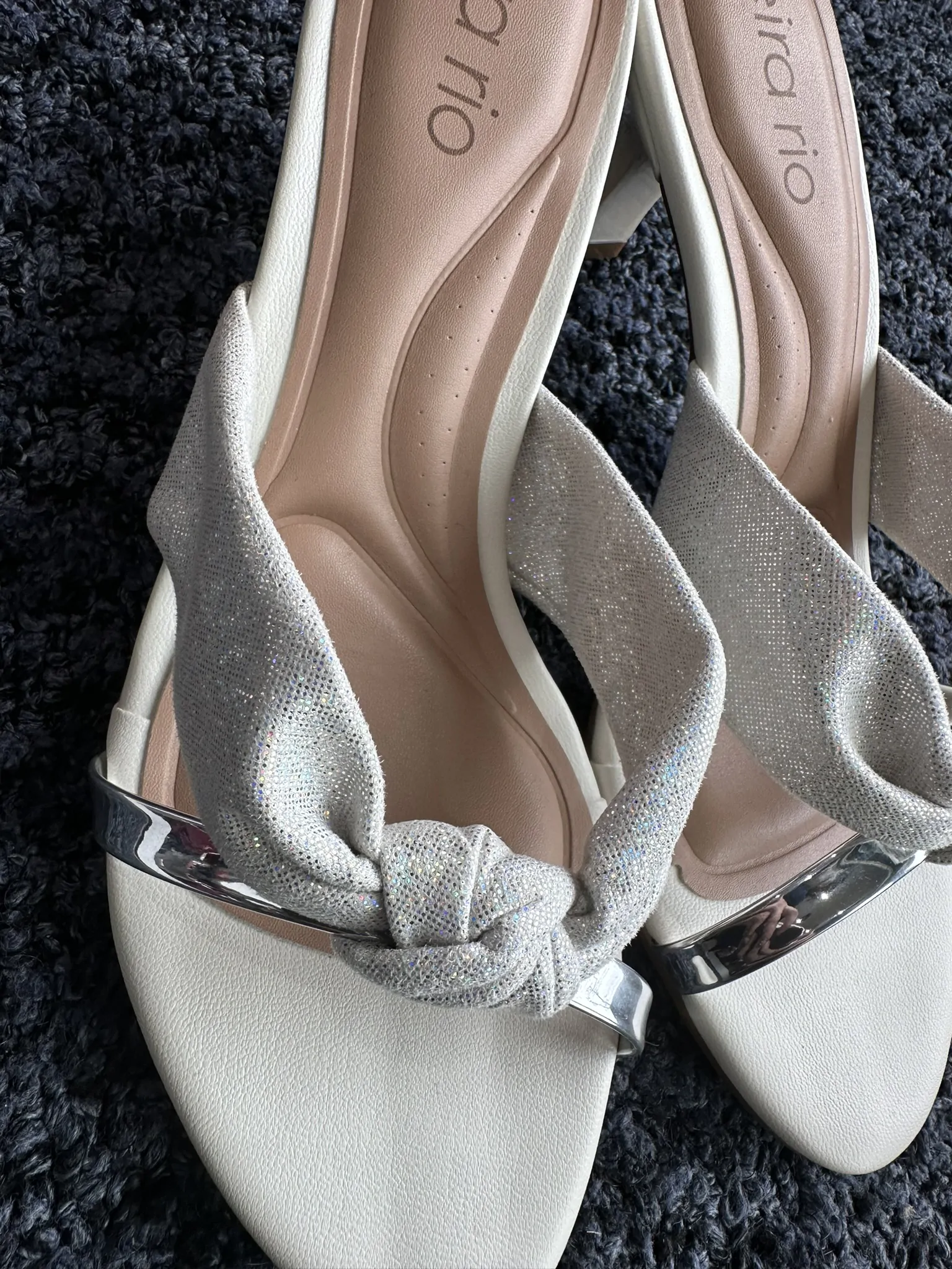 Sandalia Tamanco Salto Taça Strass Beira Rio Conforto - Imagem 5