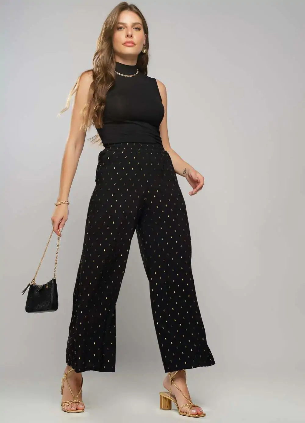 Pantalona Viscose Lurex Salvatore