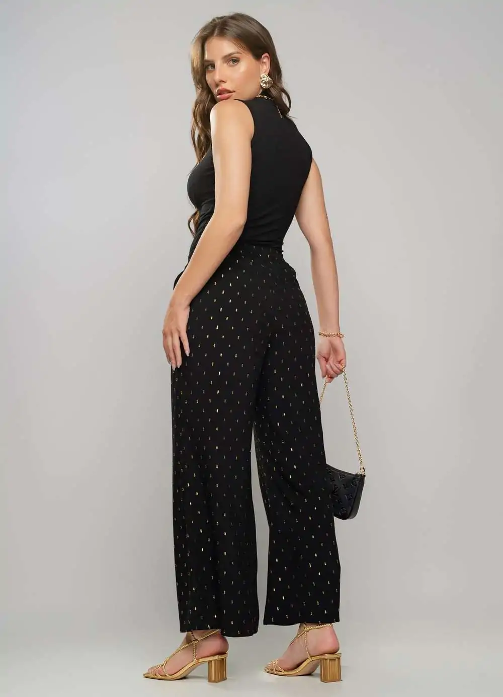 Pantalona Viscose Lurex Salvatore - Imagem 4