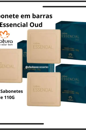 3 Sabonetes em Barra Corpo e Barbear Essencial Oud Natura Masc 110g