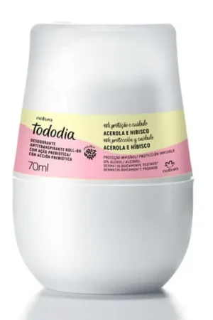 Desodorante Antitranspirante Roll On Natura Tododia Acerola e Hibisco 70ml