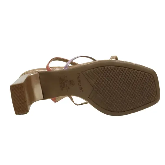 Sandália Beira Rio Gold Pink Metalizada - Imagem 5