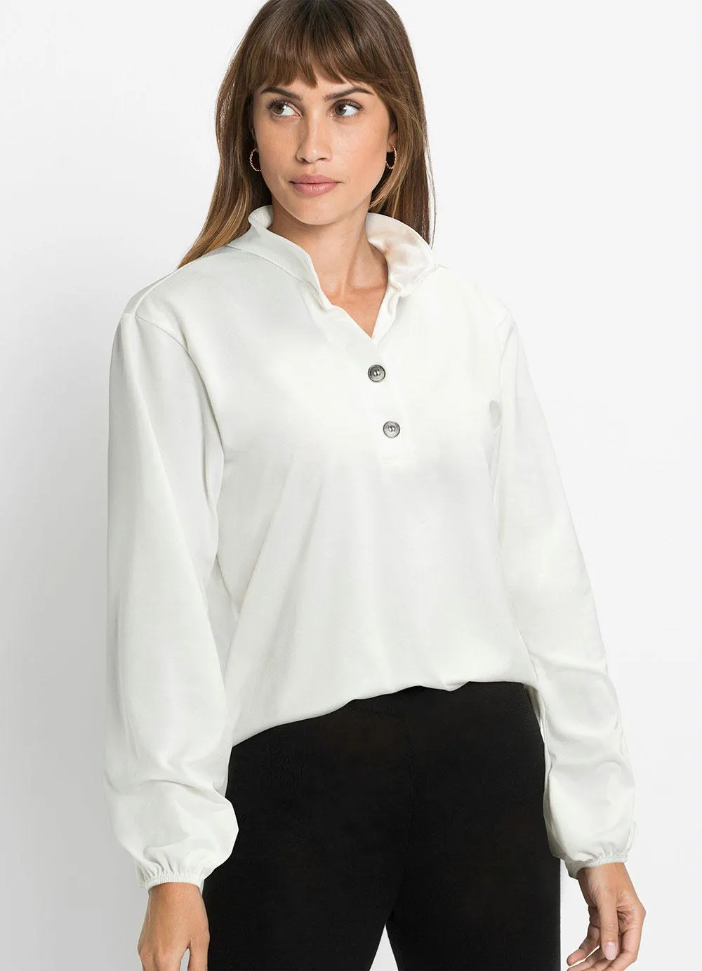 Blusa Gola Padre Off White-bonprix