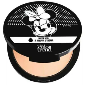 Pó Compacto Facial À Prova D’Agua Avon Color Trend Matte Real Coleção Disney
