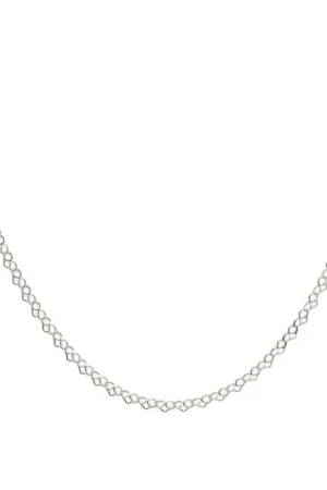 COLAR DE PRATA 925 FEMININO – ROMMANEL CORAÇÃO 42 CM -830076