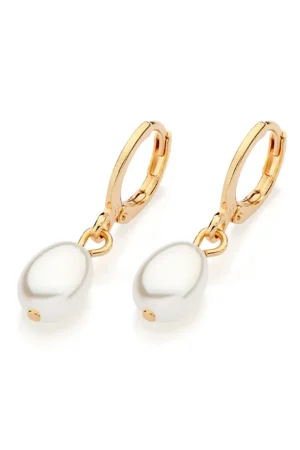 Rommanel-BRINCO ARGOLA BANHADO A OURO 18K COM PÉROLAS BARROCAS – TAM.ÚNICO 5273840026