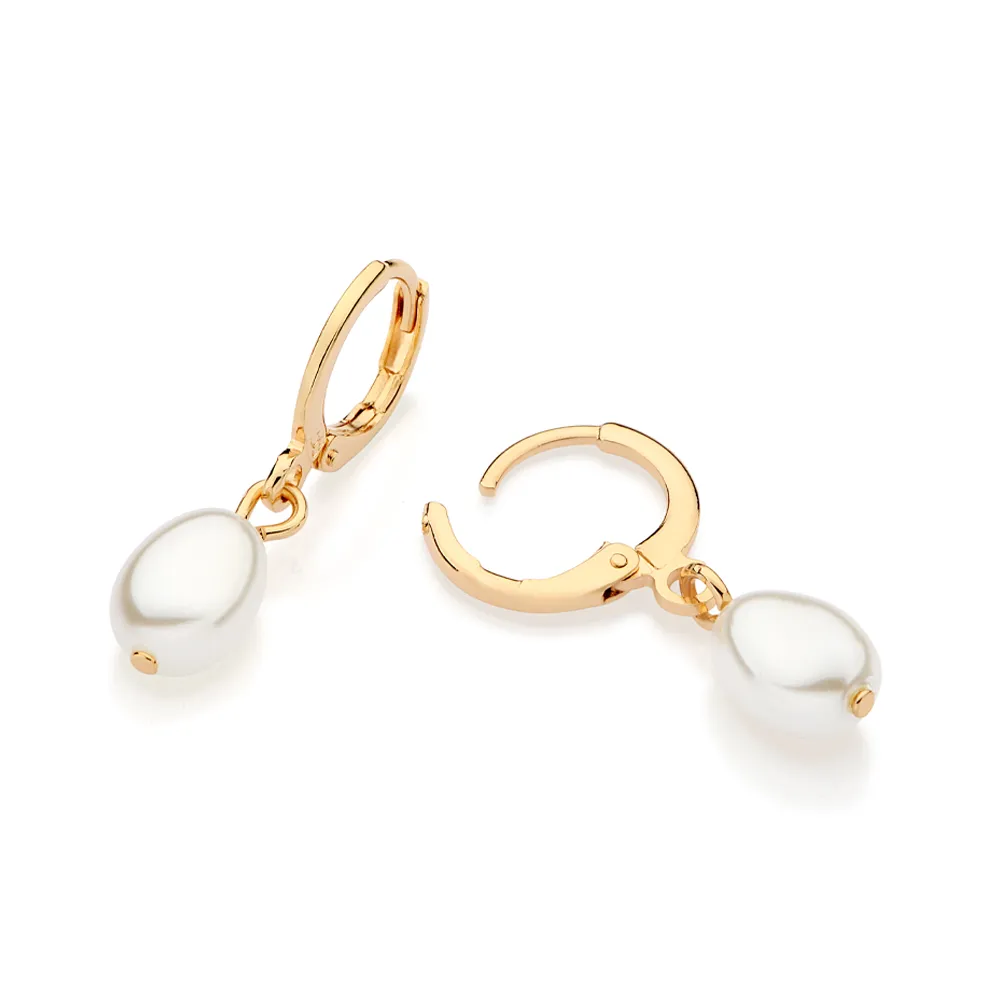 Rommanel-BRINCO ARGOLA BANHADO A OURO 18K COM PÉROLAS BARROCAS – TAM.ÚNICO 5273840026 - Imagem 2