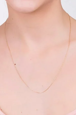 Rommanel-CORDÃO BANHADO A OURO 18K FIO CADEADO – TAM.50