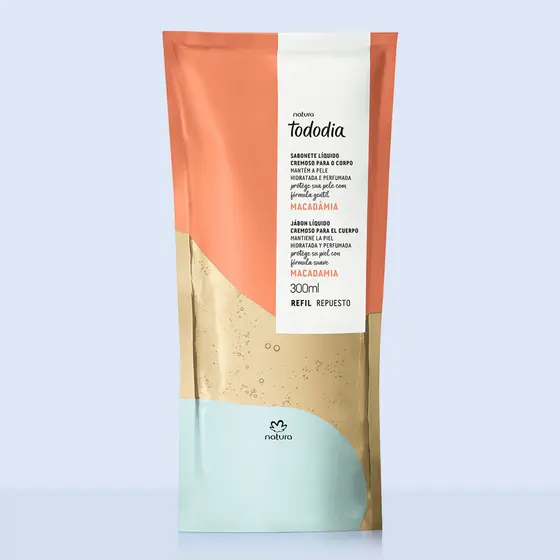 Refil Sabonete Líquido Cremoso para o Corpo Tododia Macadâmia 300 ml – Natura - Imagem 2