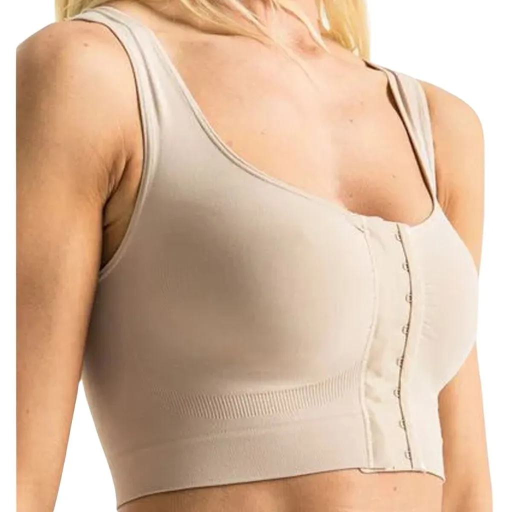 Delrio- Sutiã Sutop DelRio Seamless Com Abertura Frontal Média Sustentação