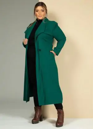 Sobretudo Longo com bolsos - Imagem 2